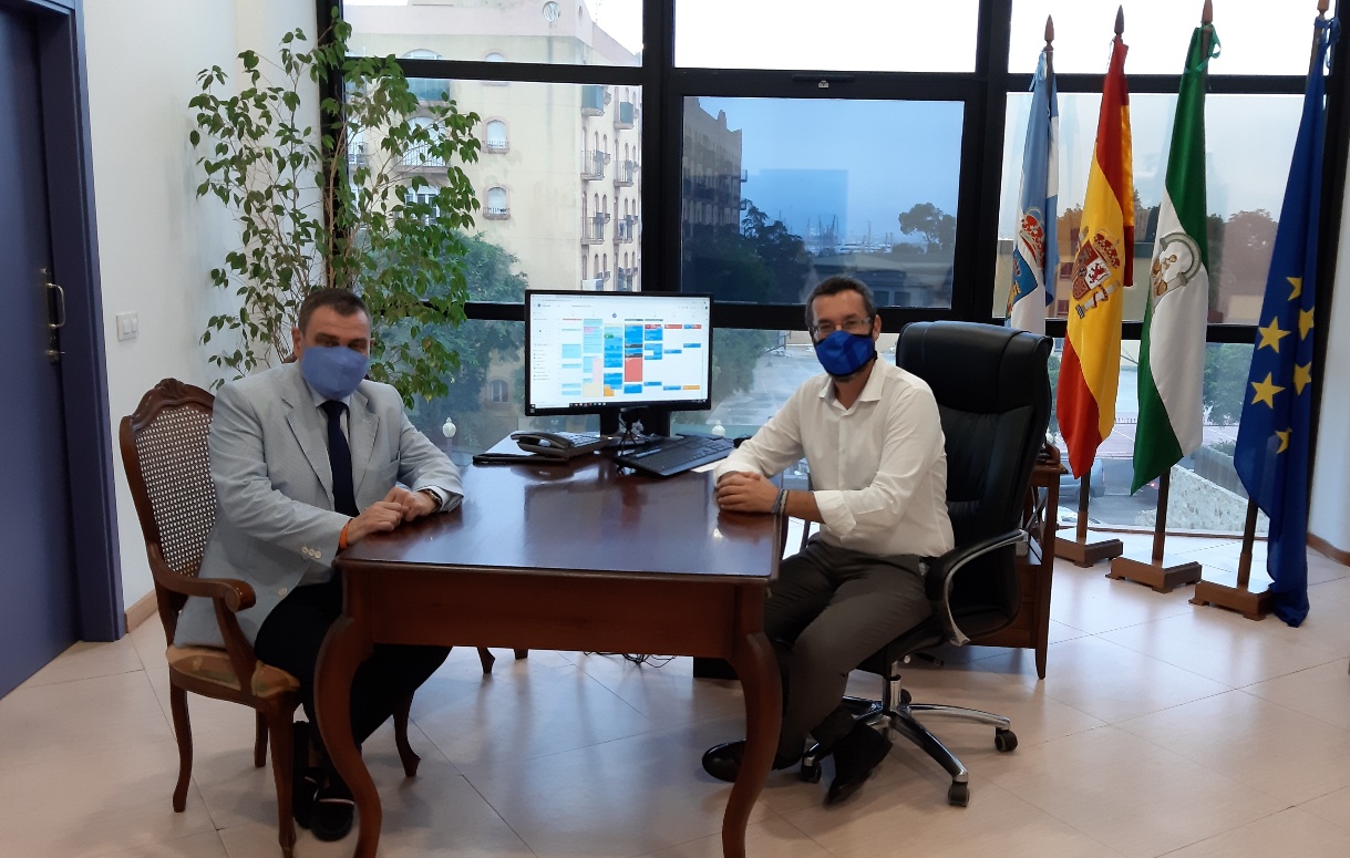 Alcalde y Juan Jose Sanz delegado exteriores en Campo de Gibraltar