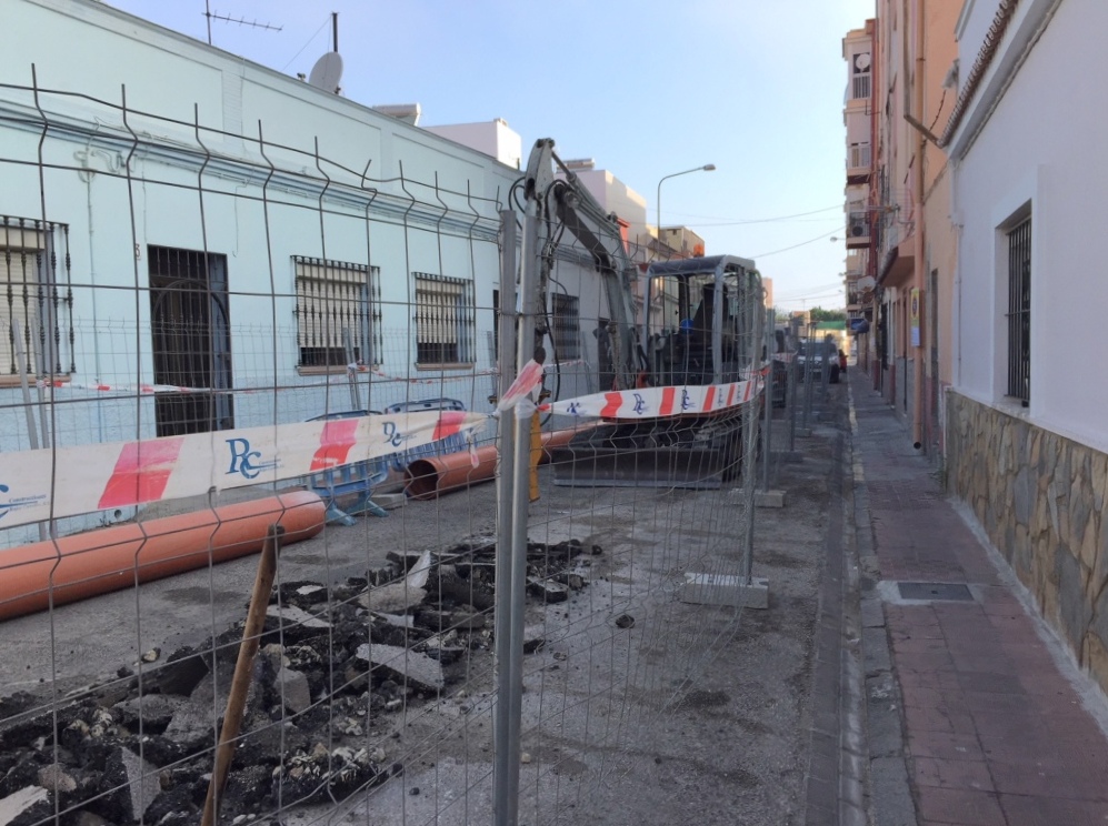 Calle Malaga obra saneamiento 1