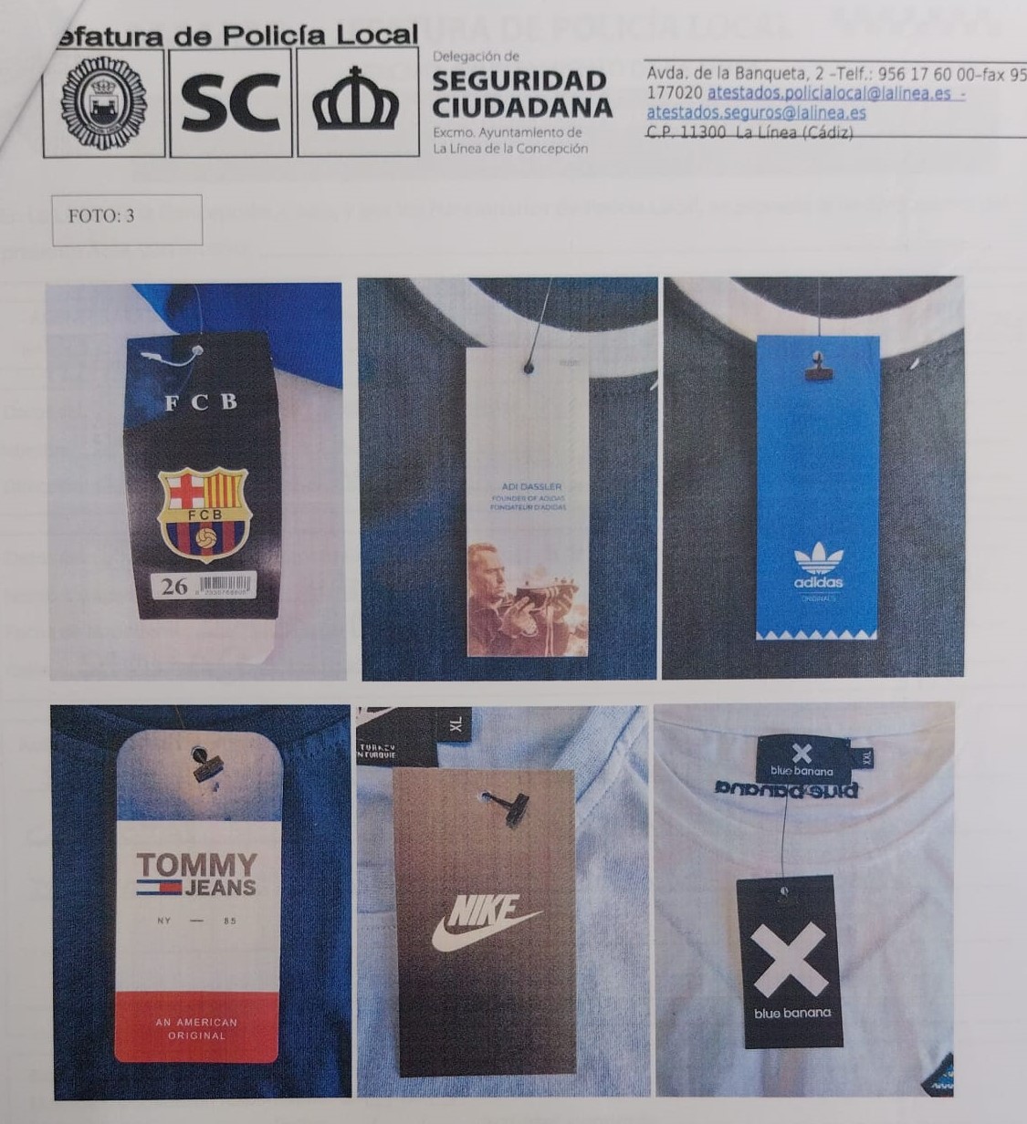 INTERVENCION PRENDAS FALSIFICADAS