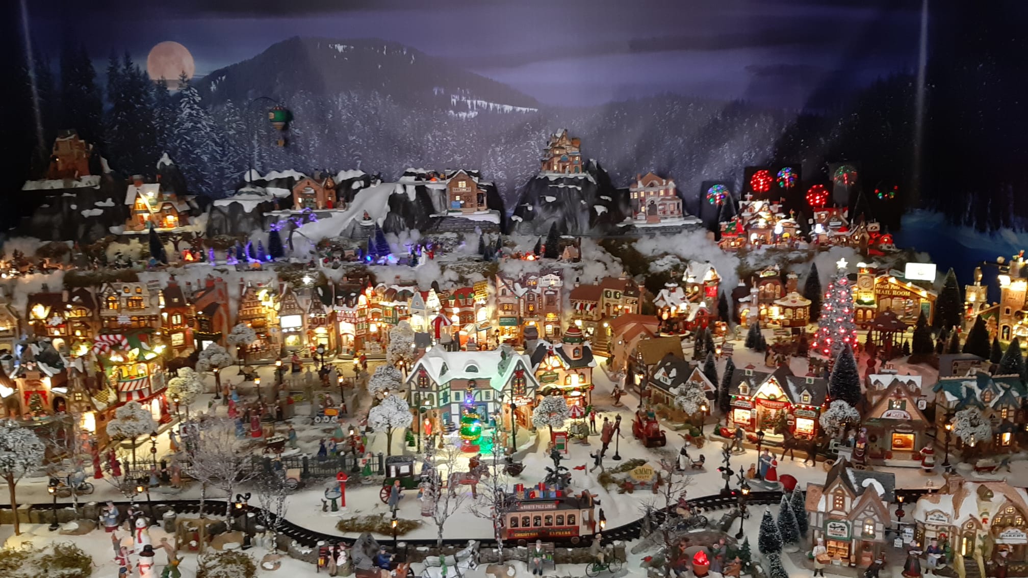 Diorama pueblo navideño