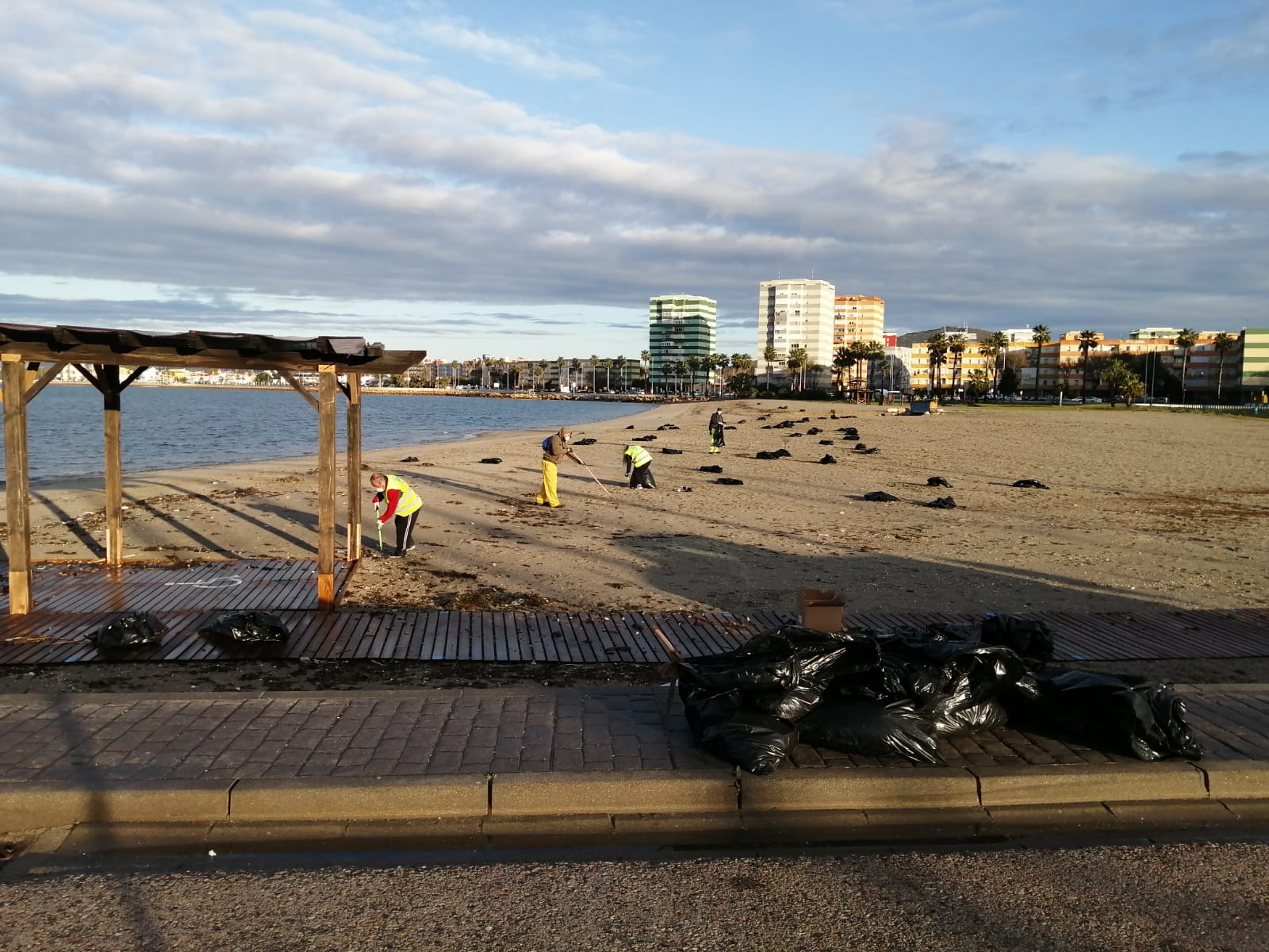 Limpieza playa Poniente 1