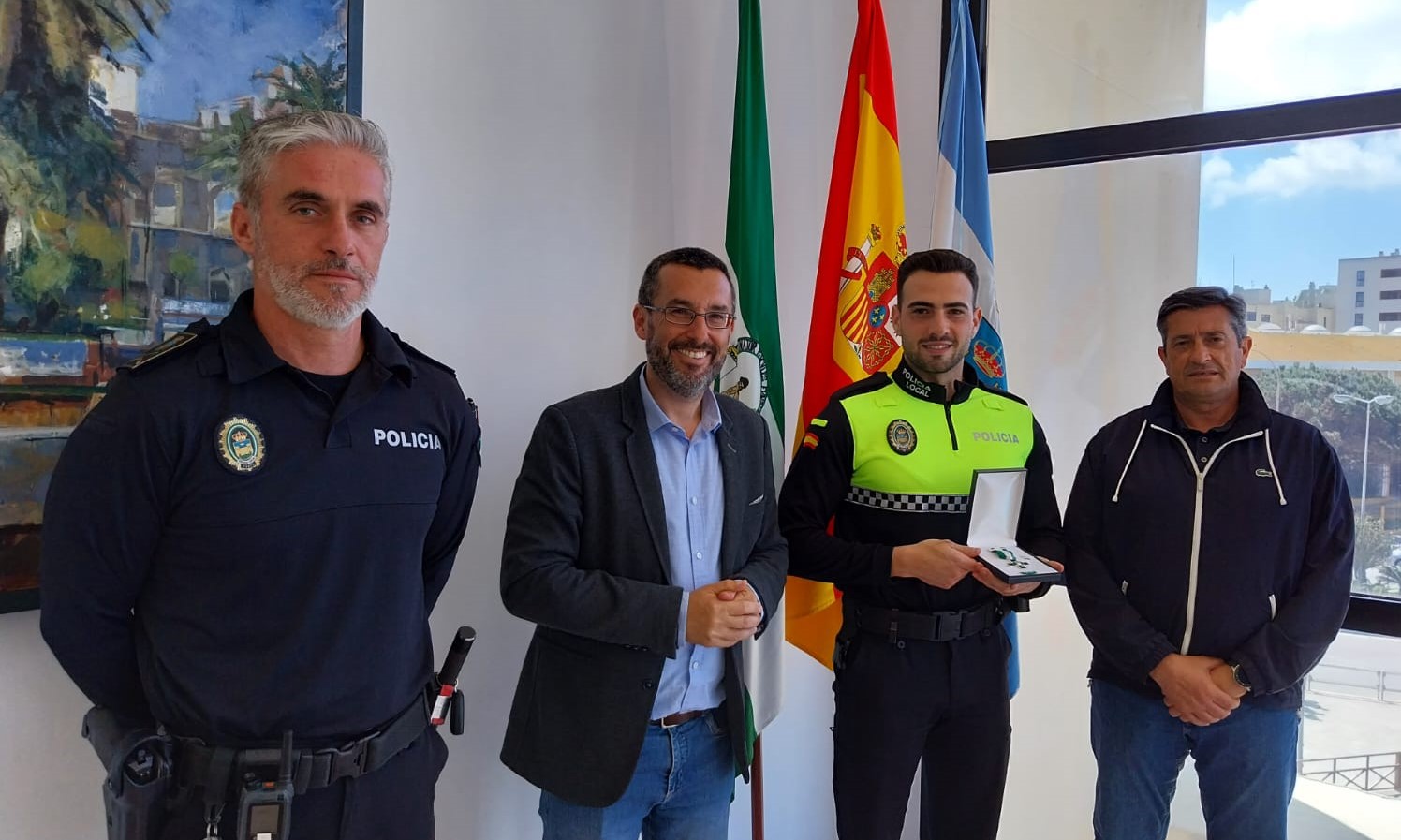 Recepcion policia Ivan Merida