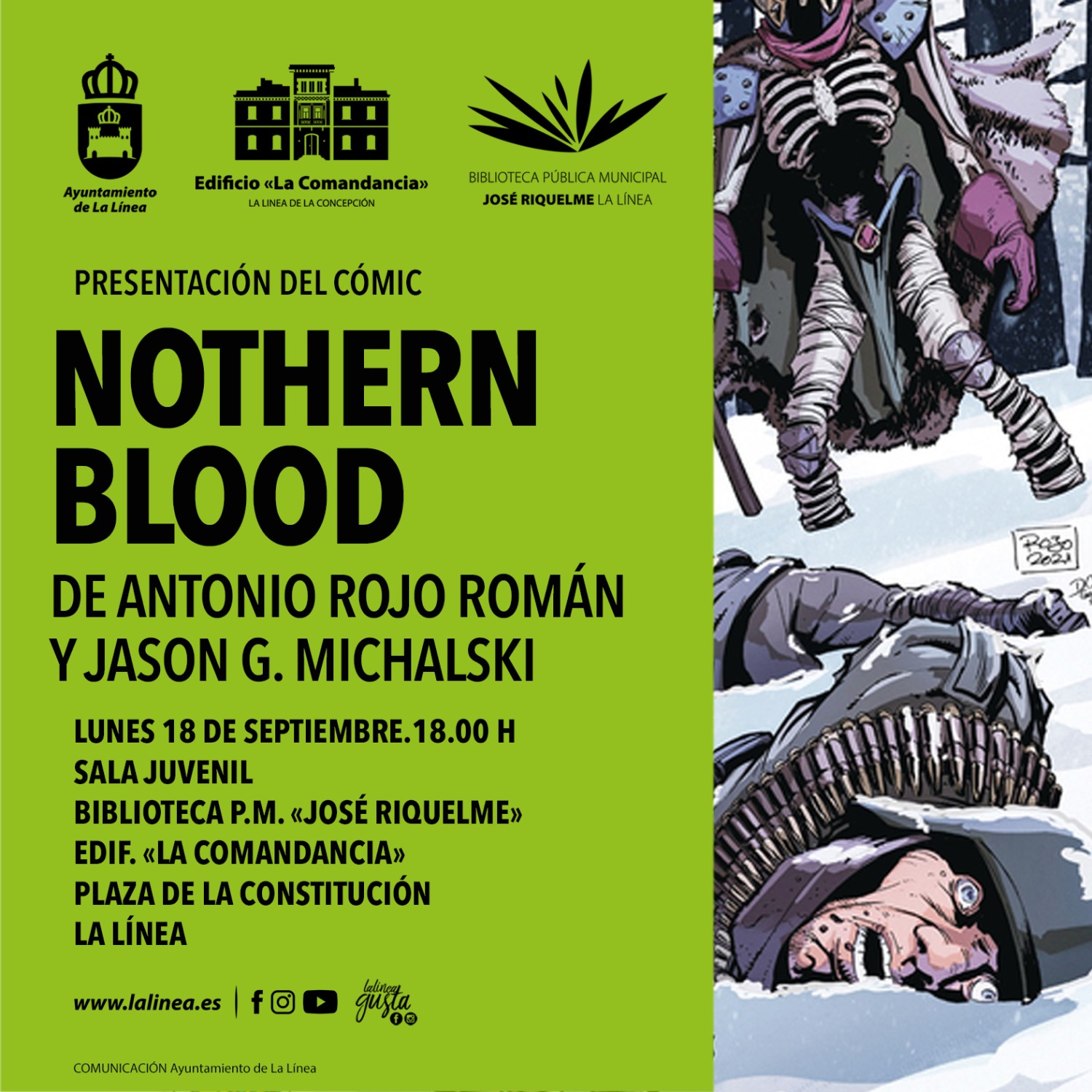 RRSS Biblioteca Presentacion comic Nothern Blood 2