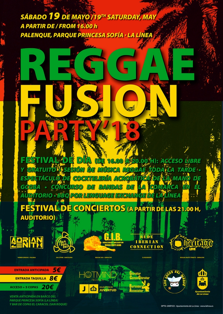 cartel fiesta de la primavera reggae